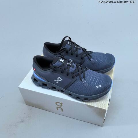 On Cloud X 4 Dark Grey Black Blue EU 39-47 Running Shoe Running Sneakers - Unisex (BS-69558)