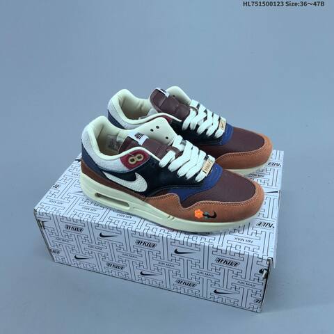 Nike Air Max 1 87 White Dark Green Black Pink Brown Blue Cream EU 36-47 Sneaker - Unisex BS-61813