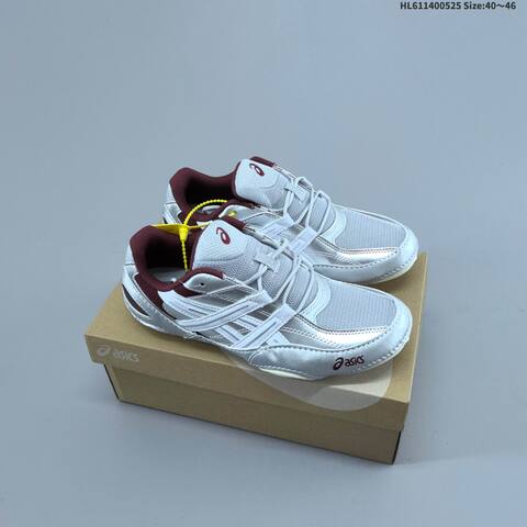ASICS Hypersync Silver White Maroon Cream EU 40-46 Running Shoe Running Sneakers - Men's (BS-68797)