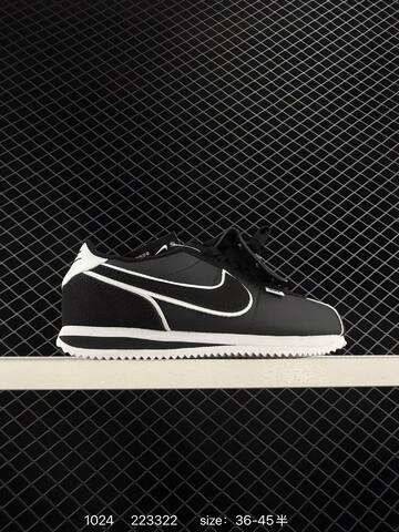 Nike Classic Cortez Black White And Silver Grey EU 36-45 5 Casual - Unisex BS-74601