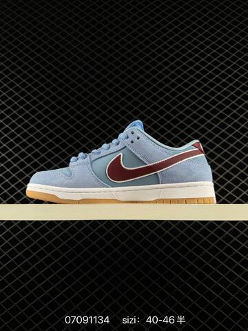 Nike SB Dunk Low Pro Light Blue Maroon White Gum EU 40-46 Skate - Men's (BS-70331)
