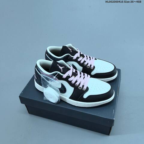 Jordan Air Jordan 1 Low SE Black White Pink EU 36-46 Lifestyle - Unisex (BS-66169)
