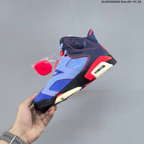 Jordan Air Jordan 6 Midnight Navy Blue Black Pink 40 47 5 Basketball - Men's (BS-65793)