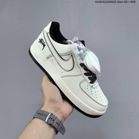 Nike Air Force 1 07 LV8 Stussy Off White Black EU 36-45 Sneaker - Unisex BS-59980