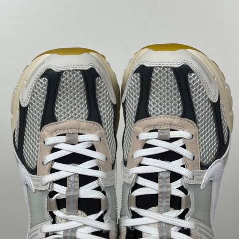 Nike Zoom Vomero 5 Silver White Black With Cream And Yellow Accents Running (BS-86995)