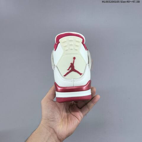 Jordan Air Jordan 4 Retro White Sierra Red 40 47 5 Basketball - Men's (BS-67103)