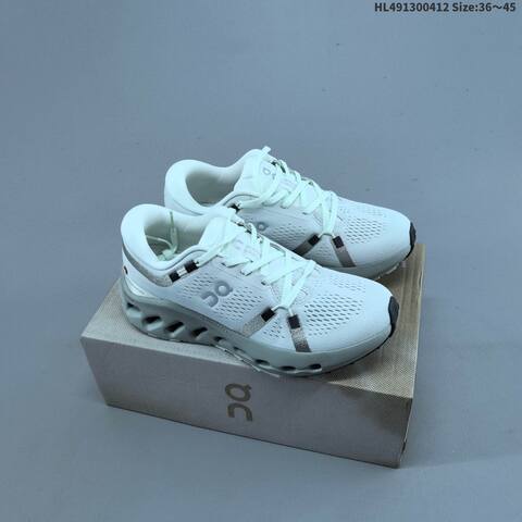 On Cloudsurfer Trail 2 WP Light Grey Blue White EU 36-45 Trail Shoe Trail Running Sneakers - Unisex (BS-69618)
