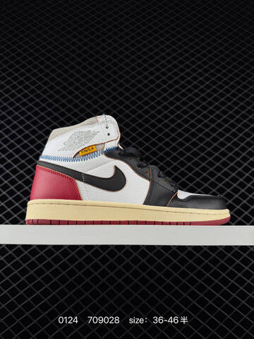 Jordan Air Jordan 1 Retro High Union Los Angeles White Red Blue Black Cream EU 36-46 Basketball Shoe - Unisex (BS-79779)