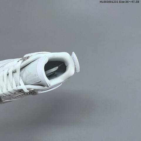 Jordan Air Jordan 4 Retro White Metallic Silver 36 47 5 Basketball - Unisex BS-67164