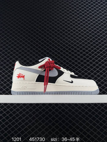 Nike Air Force 1 07 Sail Gray Black Red EU 36-45 5 Lifestyle - Unisex (BS-73902)