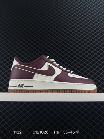 Nike Air Force 1 Low Burgundy White Gum EU 36-45 Lifestyle - Unisex (BS-74066)