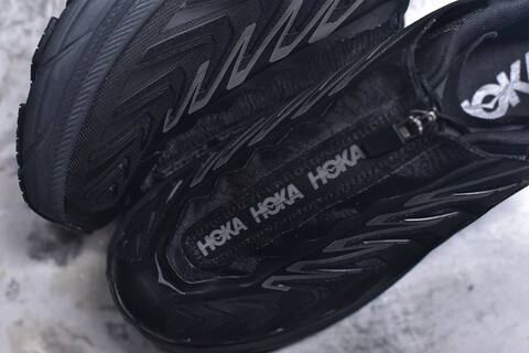 HOKA ONE ONE Project Clifton Black Dark Grey Silver Running Shoe Running Sneakers (BS-59541)