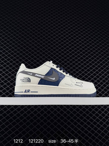 Nike Air Force 1 07 White Navy Gray 36-45 Lifestyle - Unisex (BS-73752)