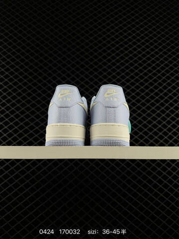 Nike Air Force 1 07 Light Blue And Cream White EU 36-45 With Half Sizes Lifestyle - Unisex (BS-71897)