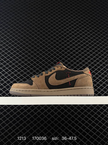 Jordan Air Jordan 1 Low Travis Scott Reverse Mocha CQ4277-001 Brown Black Red EU 36-47 5 Sneaker - Unisex (BS-80071)