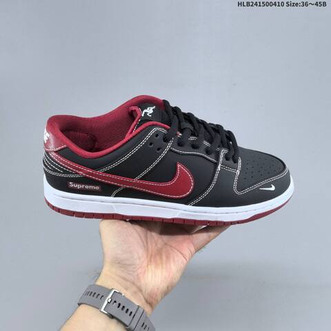 Nike Dunk SB Low Supreme White Brown Black Red EU 36-45 Skate Shoe - Unisex BS-60832