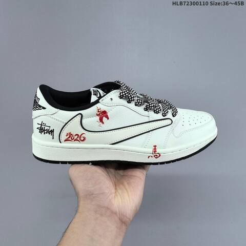 Jordan Air Jordan 1 Low x Travis Scott White Black Red EU 36-45 Lifestyle - Unisex (BS-67028)