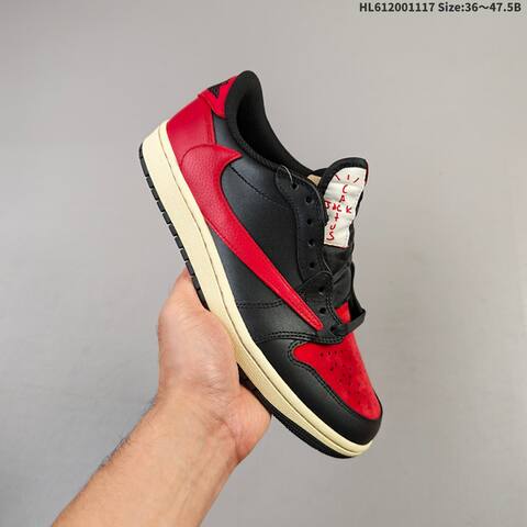 Jordan Air Jordan 1 Low OG x Travis Scott Black Red White 36-47 5 Lifestyle - Unisex (BS-63557)