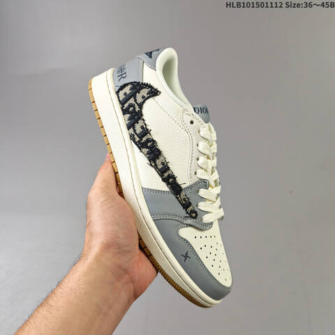 Jordan Air Jordan 1 Low Travis Scott White Grey Navy Green Black Assorted EU 36-45 Lifestyle - Unisex (BS-63850)
