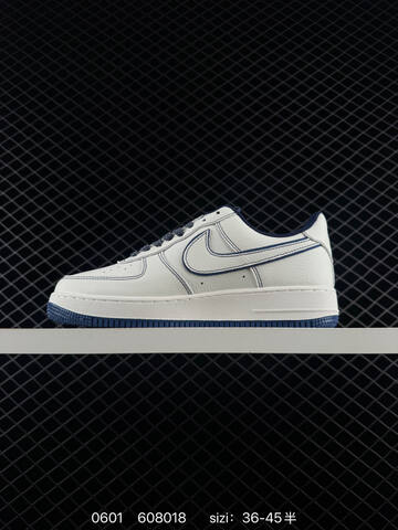 Nike Air Force 1 07 Off White Black Navy Blue EU 36-45 Skate - Unisex (BS-71048)