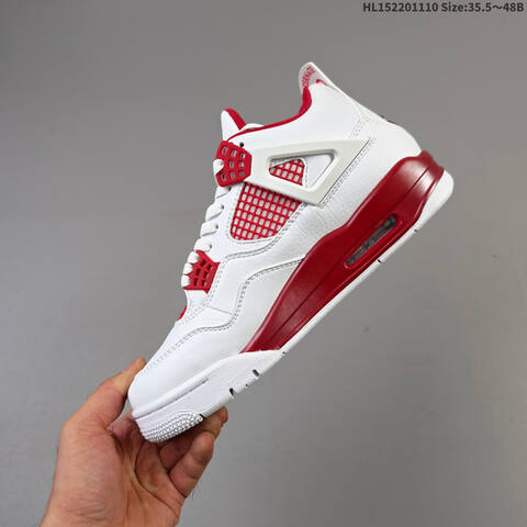 Jordan Air Jordan 4 Retro OG White Red 35 5 48B Basketball - Women's (BS-63862)
