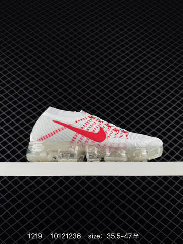Nike Air VaporMax Flyknit White Pink 35 5-47 5 Running - Unisex (BS-73586)