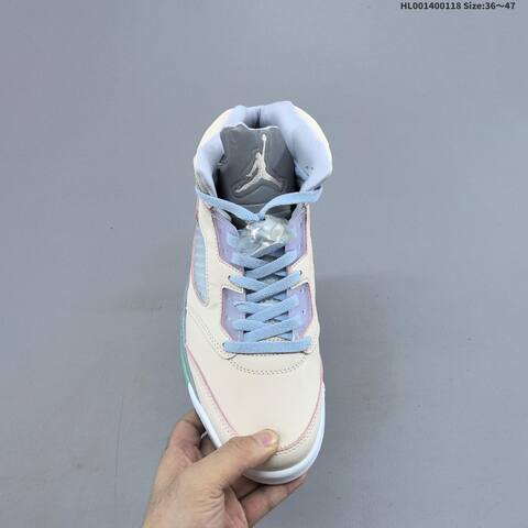 Jordan Air Jordan 5 Retro SE Easter Cream Lavender Light Blue Mint Green 36 47 Basketball - Unisex (BS-66930)