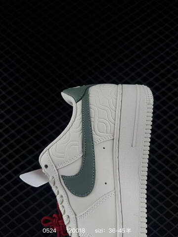 Nike Air Force 1 07 Low Off White Dark Green Red Gold EU 36-45 Lifestyle - Unisex (BS-71251)