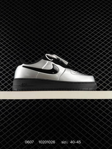 Nike Air Force 1 07 LV8 Black Silver White Orange 40-45 Lifestyle - Men's (BS-70928)