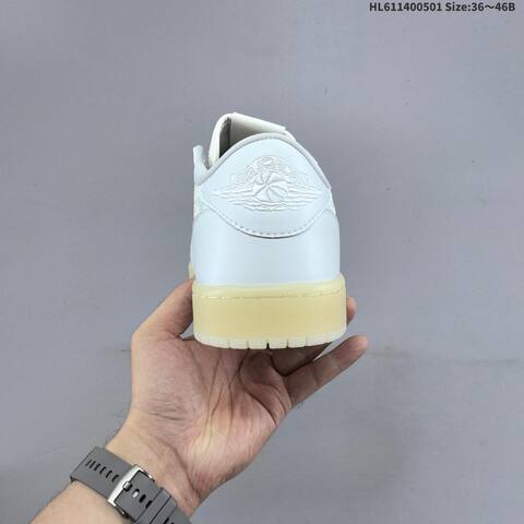 Jordan Air Jordan 1 Retro Low OG White Cream With Floral Embroidery EU 36-46 Casual - Unisex (BS-66071)