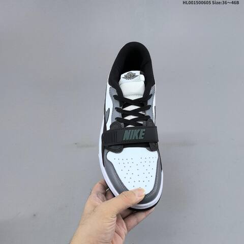 Nike Air Jordan Legacy 312 Low White Black Gray Oxidized Green 36 46B Casual - Women's (BS-65809)