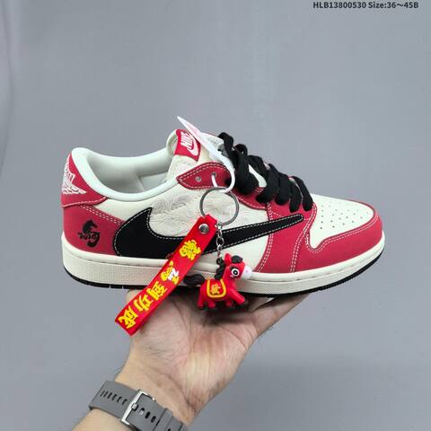 Nike Air Jordan 1 White Red Black 36 45 Lifestyle - Unisex (BS-65845)
