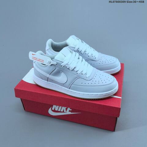 Nike Court Vision 1 Low White Black Yellow Cream EU 36-45 Skate Shoe - Unisex BS-61401