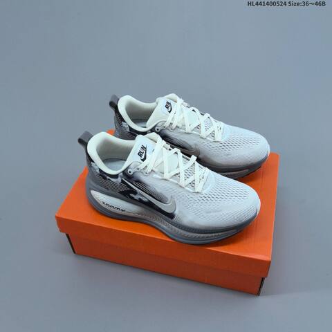 Nike Vomero 18 ReactX Air Zoom Off White Dark Grey Black EU 36-46 Running Shoe - Unisex (BS-60164)
