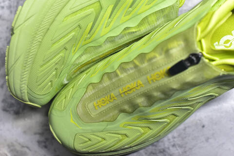 HOKA Project Clifton Neon Lime Green Running Shoe Running Sneakers (BS-59543)