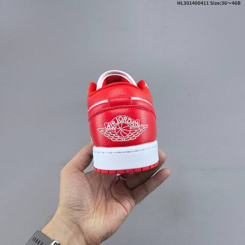 Jordan Air Jordan 1 Low White Red EU 36-46 Basketball - Unisex (BS-66237)