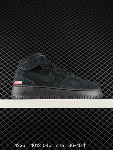 Nike Air Force 1 Mid x Supreme Black EU 36-45 Lifestyle - Unisex (BS-73489)