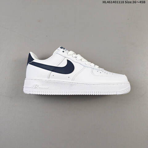 Nike Air Force 1 07 White Dark Blue EU 36 45 Sneaker EU 36-45 Unisex BS-63539