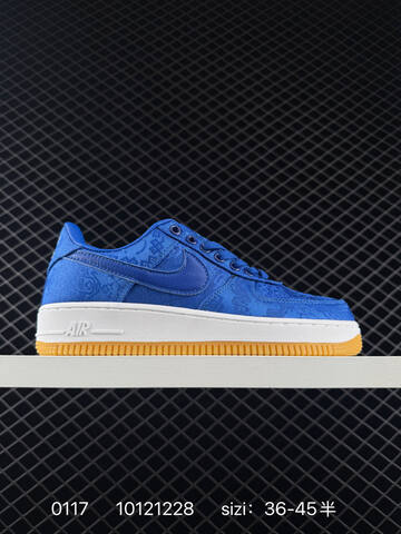 Nike Air Force 1 White Blue Peach Black With Gum Sole EU 36-45 Lifestyle - Unisex (BS-73100)