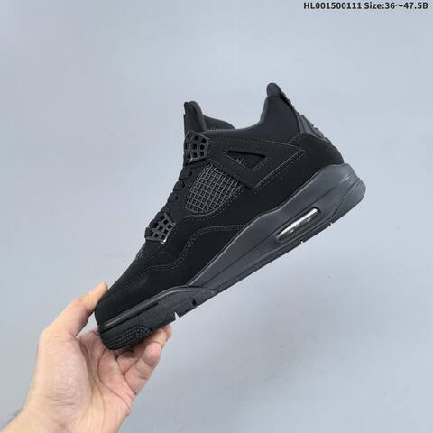 Jordan Air Jordan 4 Retro Black Cat Triple Black EU 36-47 5 Basketball - Unisex (BS-67008)