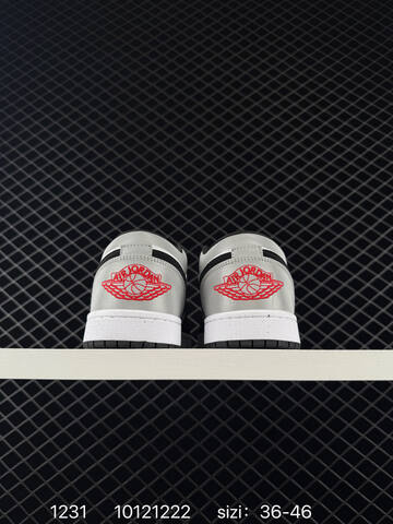 Jordan Air Jordan 1 Low Black White Grey Red EU 36-46 Sneaker - Unisex (BS-79923)