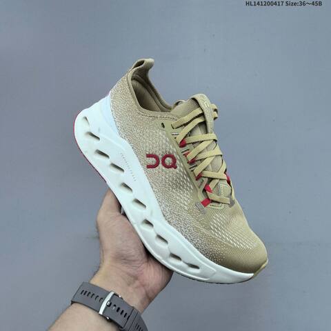 On Cloudsurfer Max Khaki White Red EU 36-45 Running Shoe Running Sneakers - Unisex (BS-69599)