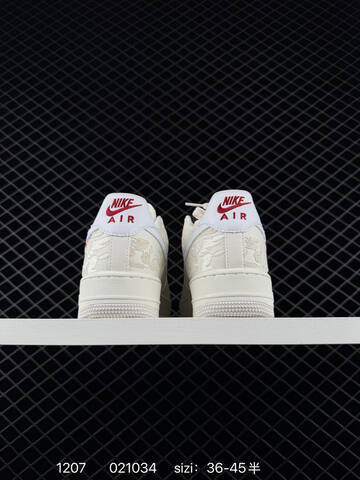 Nike Air Force 1 Sail White With Red Accents EU 36-45 Lifestyle - Unisex (BS-73820)
