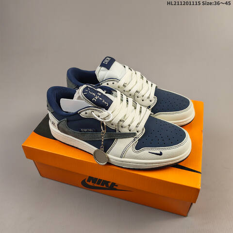 Nike Air Jordan 1 Low White Cream With Red Blue Green And Gray Accent Variants EU 36-45 Casual - Unisex (BS-63693)