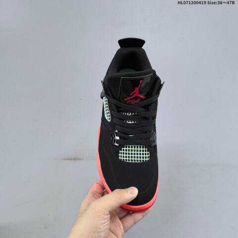 Jordan Air Jordan 4 Retro Black Bright Crimson EU 36-47 Basketball - Unisex (BS-66142)