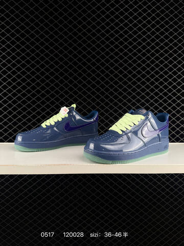 Nike Air Force 1 07 LV8 Navy Blue Purple Lime Green EU 36-46 Lifestyle - Unisex (BS-71396)