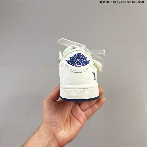 Jordan Air Jordan 1 Low White Navy Blue Denim EU 36-45 Basketball - Unisex (BS-63154)