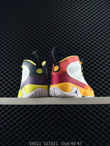 Jordan Air Jordan 9 Retro CV0420 100 White Orange Yellow Navy Red EU 40-47 Basketball Shoe - Men's (BS-81327)