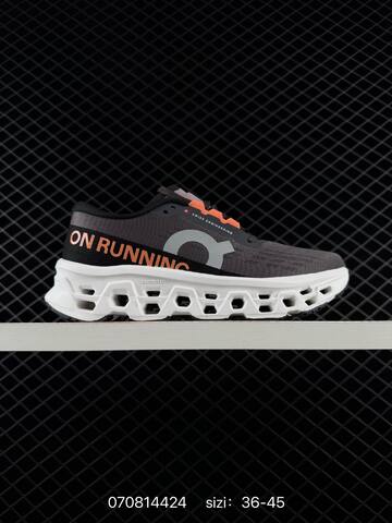 On Cloudmonster 2 Dark Grey Black White Orange EU 36-45 Running Shoe Running Sneakers Unisex BS-85067