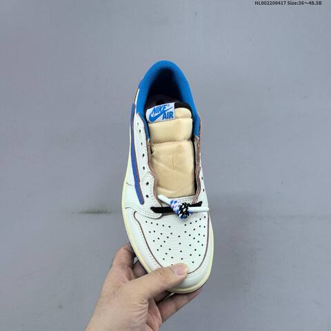 Jordan Travis Scott x Fragment Design x Air Jordan 1 Low OG Sail Blue Black EU 36-48 5 Casual - Unisex (BS-66156)